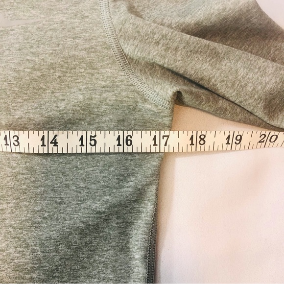 Nike Dri-Fit V Neck Gray Long Sleeve Shirt - Picture 13 of 16